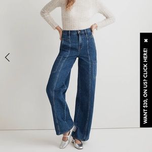 Madewell petite baggy cargo straight jean